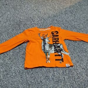Carhartt Orange Long Sleeve Kids Tee